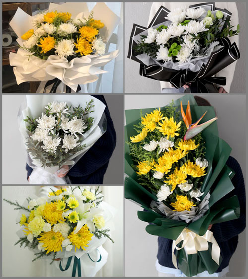 浙江省绍兴越城区孙端镇后双盆村白事花束代送